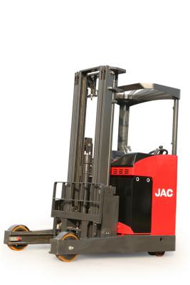 China 1.5 Ton Warehouse Electric Reach Stacker , Narrow Aisle Reach Lift Forklift for sale