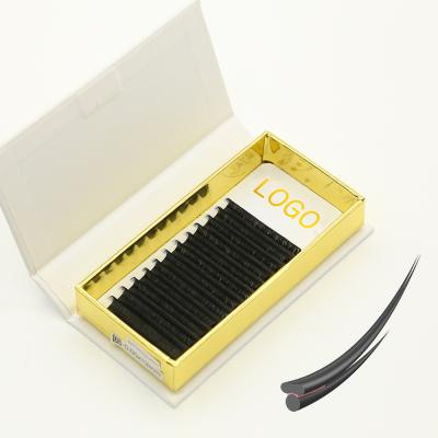 China 0.15 Thickness Natural Soft Flat Ellipse Eyelash Extensions J Since C cc D Dual Density Loop Eyelash Extension Silk Flat Eyelash Extensions for sale