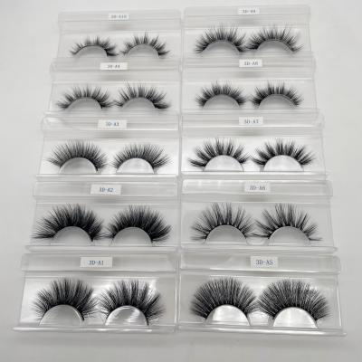 China Long Strip Faux Mink Lashes 3d Silk Eyelashes Handmade Silk Eyelashes Seller Natural Wholesale Best Private Label for sale