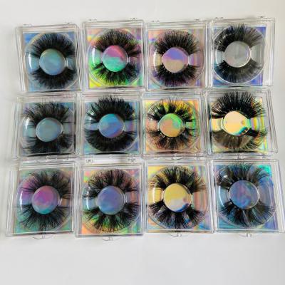 China Wholesale soft and natural mink eyelashes 3D fluffy mink eyelashes 25mm lashes lashes3d wholesale seller with packing for sale