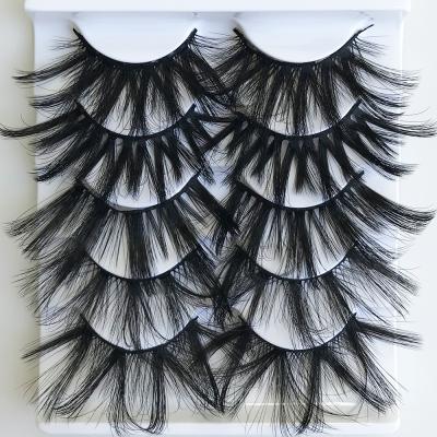 China Soft and Natural Hot Selling Cruelty 100% Mink 3d Eyelash Lashes Long 5D Real 25mm Super Seller Customized Boxes for sale