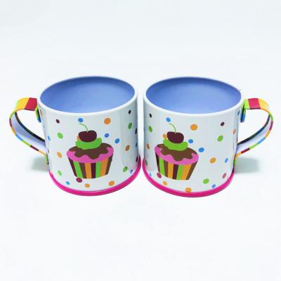 China Kids Children Cup Metal Tea Cup Set Funky Toys Mini Kitchen Play Set Tin Teapot Kids Tea Cup for sale