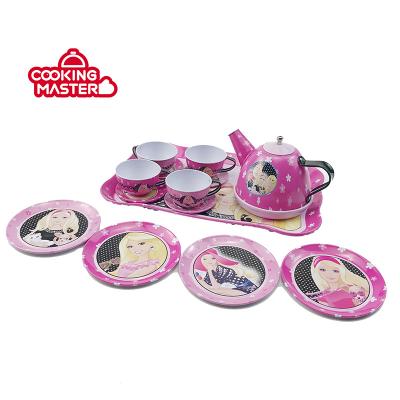 China Tin Kids Pretend Play Toys Tin Tea Set For In Kindergarten Play Toys for sale