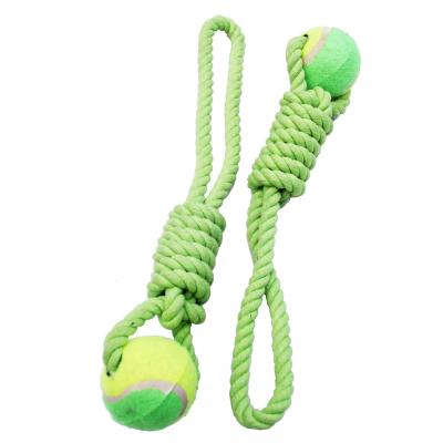 China High Quality Durable Eco-Friendly Dog Cotton Rope Ball On Rope Toys for sale