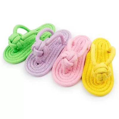 China Viable Wholesale Custom Chew Cotton Toothbrush Dog Handmade Rope Toys for sale