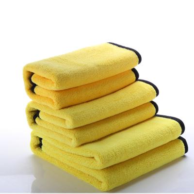 China Wholesale Sustainable Microfiber Double Sided Car Wash Towel Polishing Cleaning Cloth for sale