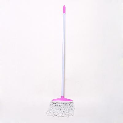 China Popular Products Good Quality Metal Handle Cotton Floor Cleaning Broom Plastic Plastic Wooden Broom Refill for sale