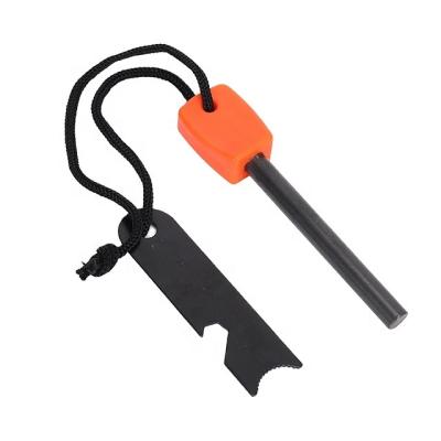 China Emergency Equipment Easily Cleaned Ferrocerium Rods Camping Ferro Flint And Survival Fire Starter Stopper Magnesium Steel Stone Firestarter for sale