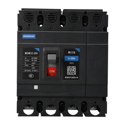 China PV Solar Panel Installation UPS MOREDAY Cast Case Circuit Breaker DC 1000V IEC60947-2 Solar Panel Installation DC 1000V CE New Mccb 1500v 250amp PV for sale