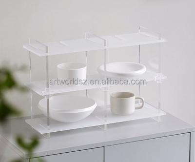 China acrylic display shelves custom clear acrylic shelves Cosmetic Shop Display for sale