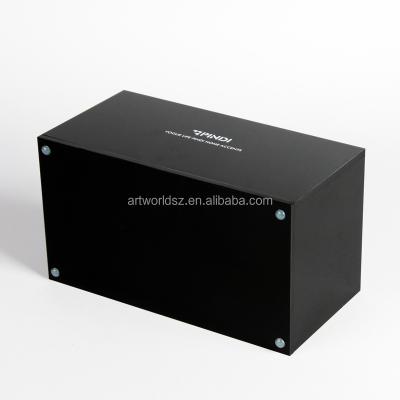 China acrylic tissue box customized acrylic napkin box glossy black acrylic box for sale