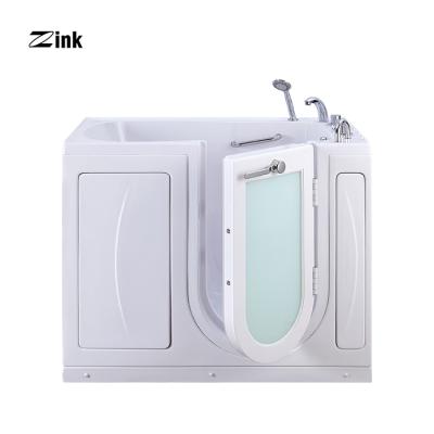 China low skirt zink k113 threshold three side walk in bathtub with seat for sale