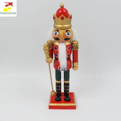 China Traditional Wooden Christmas Decoration Gift King Nutcracker for sale