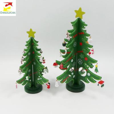 China Wooden Christmas Tree Ornament Decorating Kits for sale