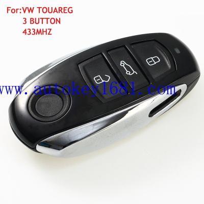 China Plastic Car Remote Key 3 Button 433mhz For VW Touareg Smart Remote Key Control for sale