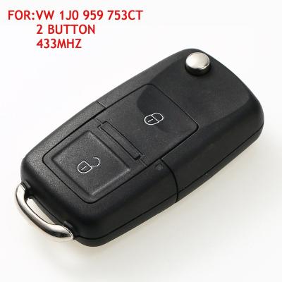 China 433mhz 2button plastic car remote key for VW 1J0959753CT for sale