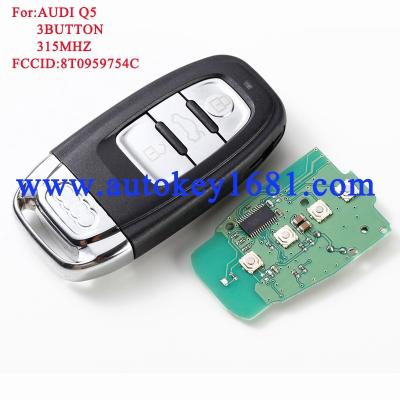 China Plastic For AUDI Q5 A4L 754c 315mhz Smart Card Key With Balde 3 Small Uncut Master Button Remote Keys for sale