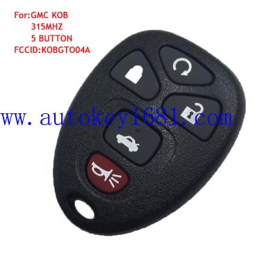 China Replacement 5 Button 315mhz Input Remote Start Control Key Plastic Keyless Fob For 07-13 GMC Acadia Yukon FCCID: KOBGT004A for sale