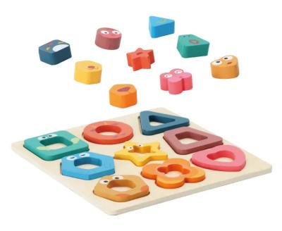 China Eco-friendly Non-Toxic Educational Wooden Jigsaw Puzzle Kids Jigsaw Puzzle Shape Kids Toys 3d Wooden Puzzle for sale