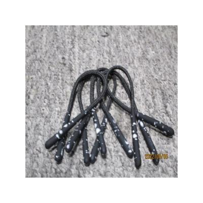 China Factory supply nickel free reflective puller rope stain mixed color silicone dipped tips zipper puller for sale