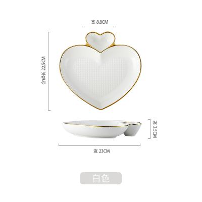 China Creative White Minimalist Dish Tableware Household Food Dish Christmas Dish Disc Creative Wholesale for sale