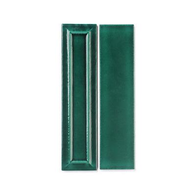 China Nordic Modern Simplicity Door Frame Oven Changed Handmade Dark Green Kitchen Bathroom Tile Dark Green Brick Wall Tile Toilet Bathroom Concave-Convex Tile for sale