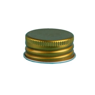 China Non Spill Aluminum Screw Cap 20mm 24mm Aluminum Lid 28mm Cap For Bottle Gold Lid For Glass Bottle for sale