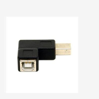 China Laptop Right Angled 90 Degree USB 2.0 B Type Male to Female Extension Adapter for Printer Scanner Hard Disk for sale