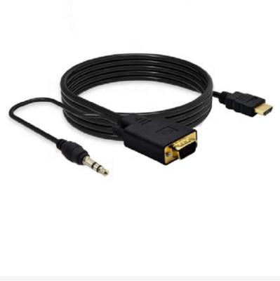 China Multimedia 1.8m HDTV to VGA & 3.5mm Monitor Converter Cable Male PC/TV Audio Video Adapter for sale