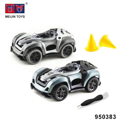 China Environmental Material toys manual screwdriver 2pcs assembly pull back diecast car for sale