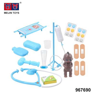 China 17PCS Environmental Material Storage Box Simulation Doctor Set Medical Toy For Children for sale