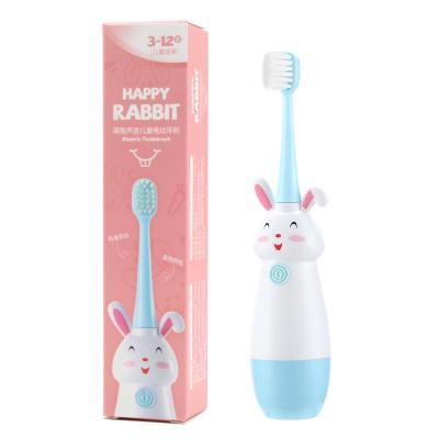 China Whitening teeth rabbit shape kids dupont electronic toothbrush stiffen care 3 head oral toothbrush battery 3d electric toothbrush for sale