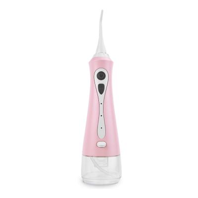 China 230ml h2ofloss water flosser outdoor usb charging practical portable mouthwash rotating 360 power water flosser suitable pink for sale