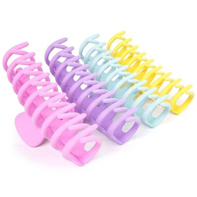 China Large Korean Frosted Plastic Roll Binding Matte Nonslip Clamp Accessories Banana Hair Banana Hair Clip Clips Hair Claw Clip For Women for sale