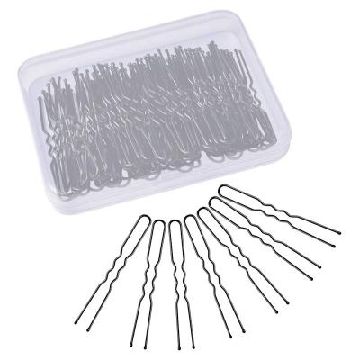 China Woven Basic Black Women's Wave Hairpins 100pcs/box Hair Accessories Metal Hairpin Bobby Pins Hairdressing Bobby Pins for sale