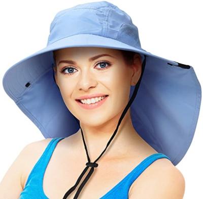 China High Quality Breathable UV Protection Outdoor Sport Men Fishing Bucket Hat Sun UV Hat Face Protection Camp Detachable Hat With String for sale