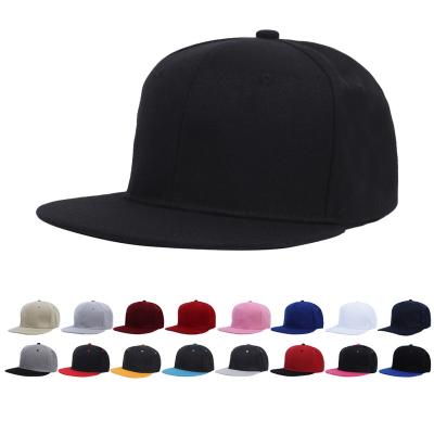 China breathable & Nice Quality Wholesale Waterproof Customize 5 Panel Hiphop Snapback Hat And Hat 100% Cotton Customized Logo Blank Black Flat Brim Hat for sale