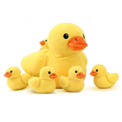 China Cotton Customized Small Plush Toy Animal Yellow Duck Set Children's Stuffed Plush Duck Toy for sale