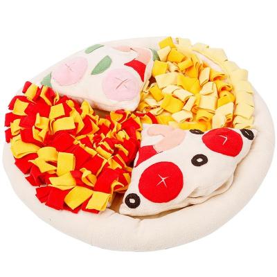 China Viable Custom Soft Toy Stuffed Pizza Pet Sniffing Mat Educational Training Sleeping Blanket Squeaky Toy for sale