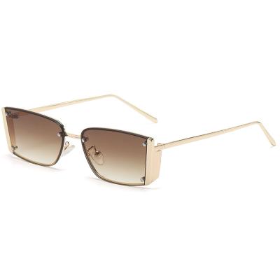 China New Sunglasses Retro Fashion Sun Glasses Metal Glass Small Frame Square High Quality Men Women Sunglasses for sale