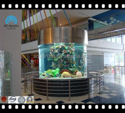 China China Factory Price Viable Customized Cylindrical Acrylic Fish Tank for sale