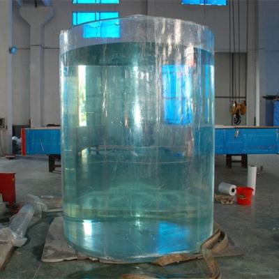 China Large Transparent Acrylic Cylinder Hollow Acrylic Aquarium Cylinder for sale