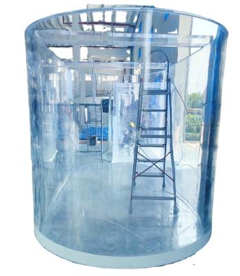 China Viable Oval Acrylic Aquarium Tank Project for sale