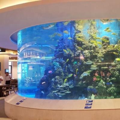 China Acrylic Aquarium Underwater Acrylic Restaurant With Panel Acrylic Aquarium Cylinder for sale