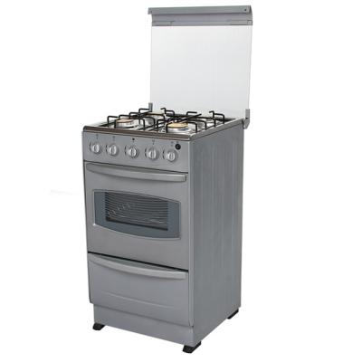 China New Restaurant Traditional 50x50cm Silver Multiple Rice Cooking Range Gas Cooker With China Oven for sale