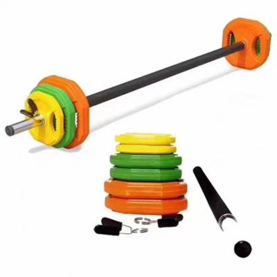 China China Manufacturer Universal Rubber Barbell Set Top Mills Body Pump Barbell Weight Set with 30kg Rubber Barbell Set for sale