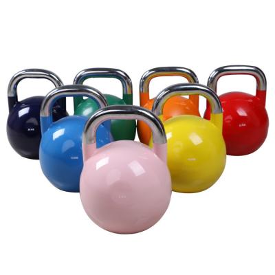 China Universal Hot Sales Competition 12 Kg Kettle-bell Chromed Handle Cast Iron Electric Kettle-bell Competition Coating for sale