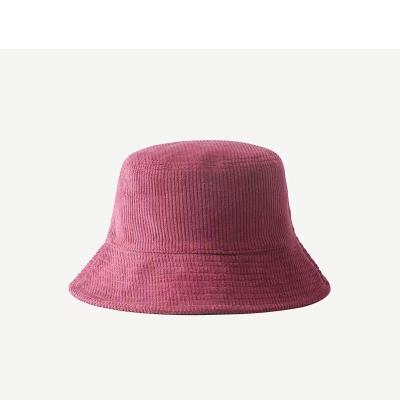 China High quality breathable comfort color corduroy fisherman hat autumn and winter pure warm shopping street style for sale