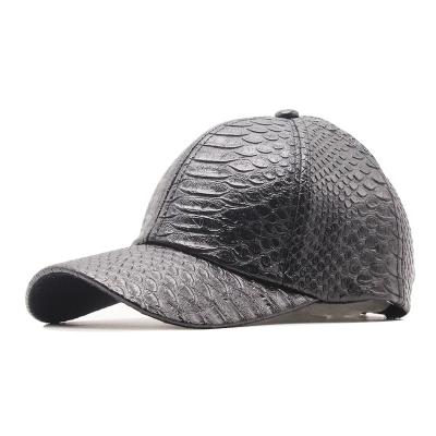 China New JOINT Style PU Crozzling Hat Personality Baseball Cap Hats Cool Baseball Caps for sale