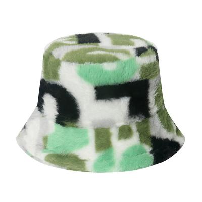 China Custom Plush Bucket Hats Wholesale Cotton Plaid Print Bucket Hats Designer Unisex Character Style for sale